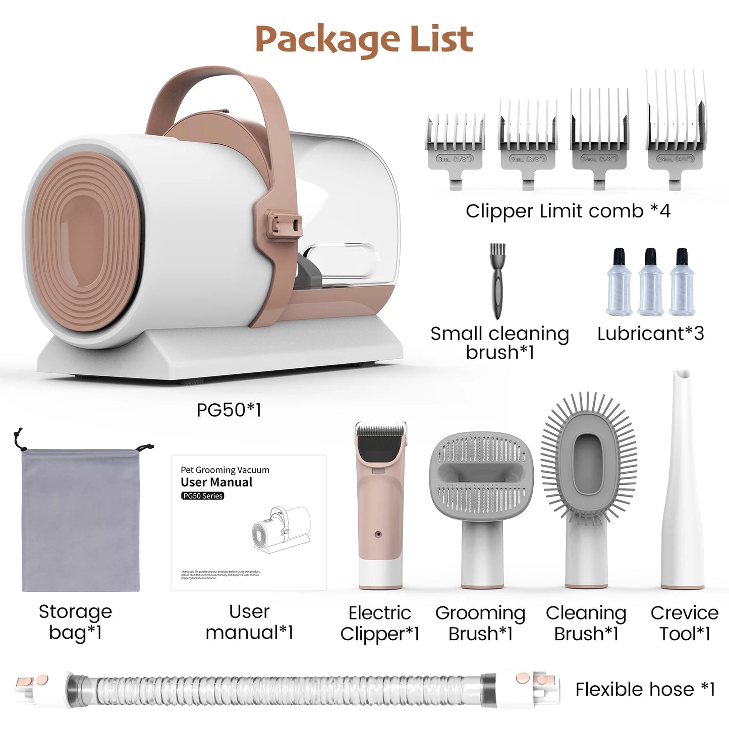 Ship From USA Germany Warehouse 11000Pa Pet Grooming Vacuum Kits Puppy Electric Clipper Combs Tool Brush Cats Dogs Hair Remover