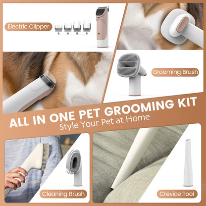 Ship From USA Germany Warehouse 11000Pa Pet Grooming Vacuum Kits Puppy Electric Clipper Combs Tool Brush Cats Dogs Hair Remover